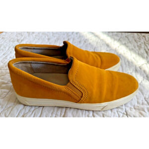 Naturalizer Women's Slip On Casual Sneaker, Suede, Size 8.5, Mustard Yellow